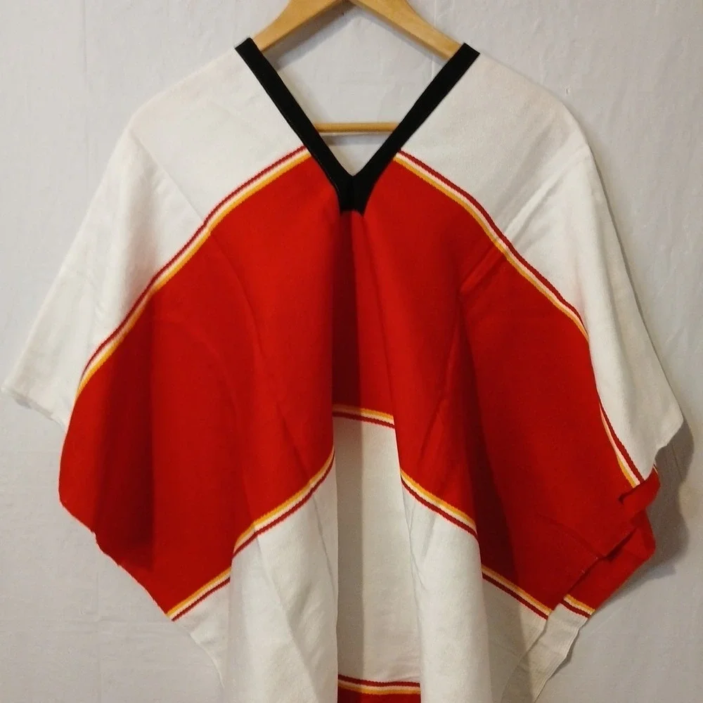 NFL Poncho‎ Kansas City Chiefs Acrylic Cotton New!